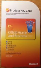 office 2010 Home and Business key card 